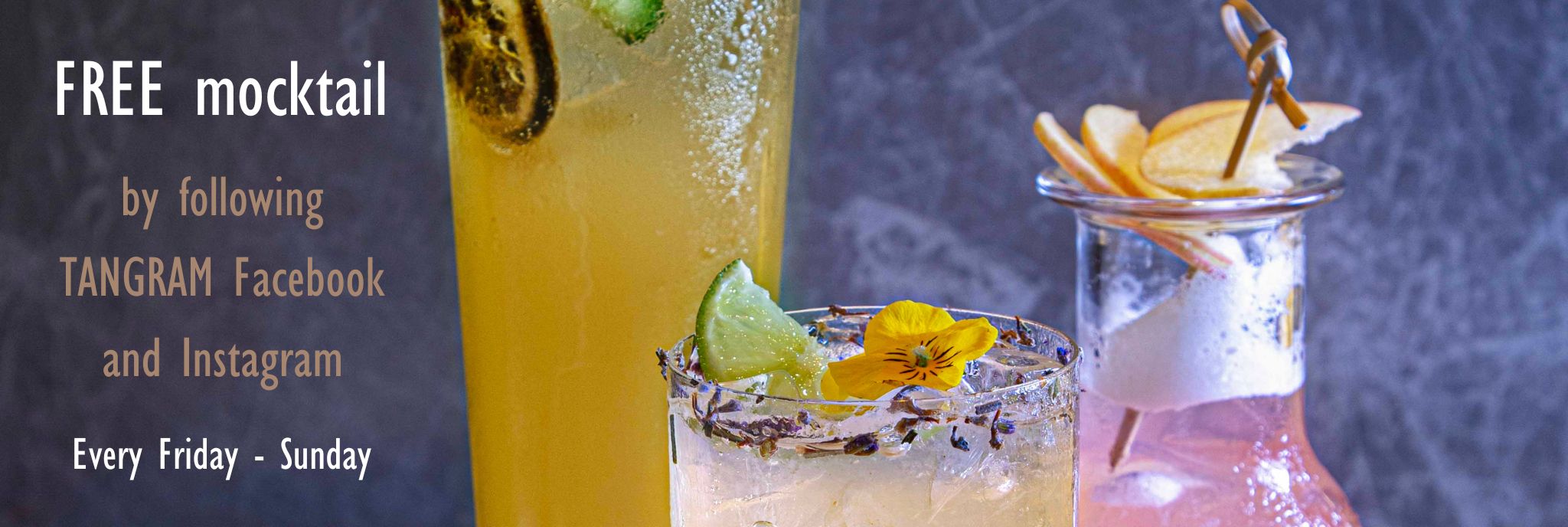 enjoy mocktail at tangram hk